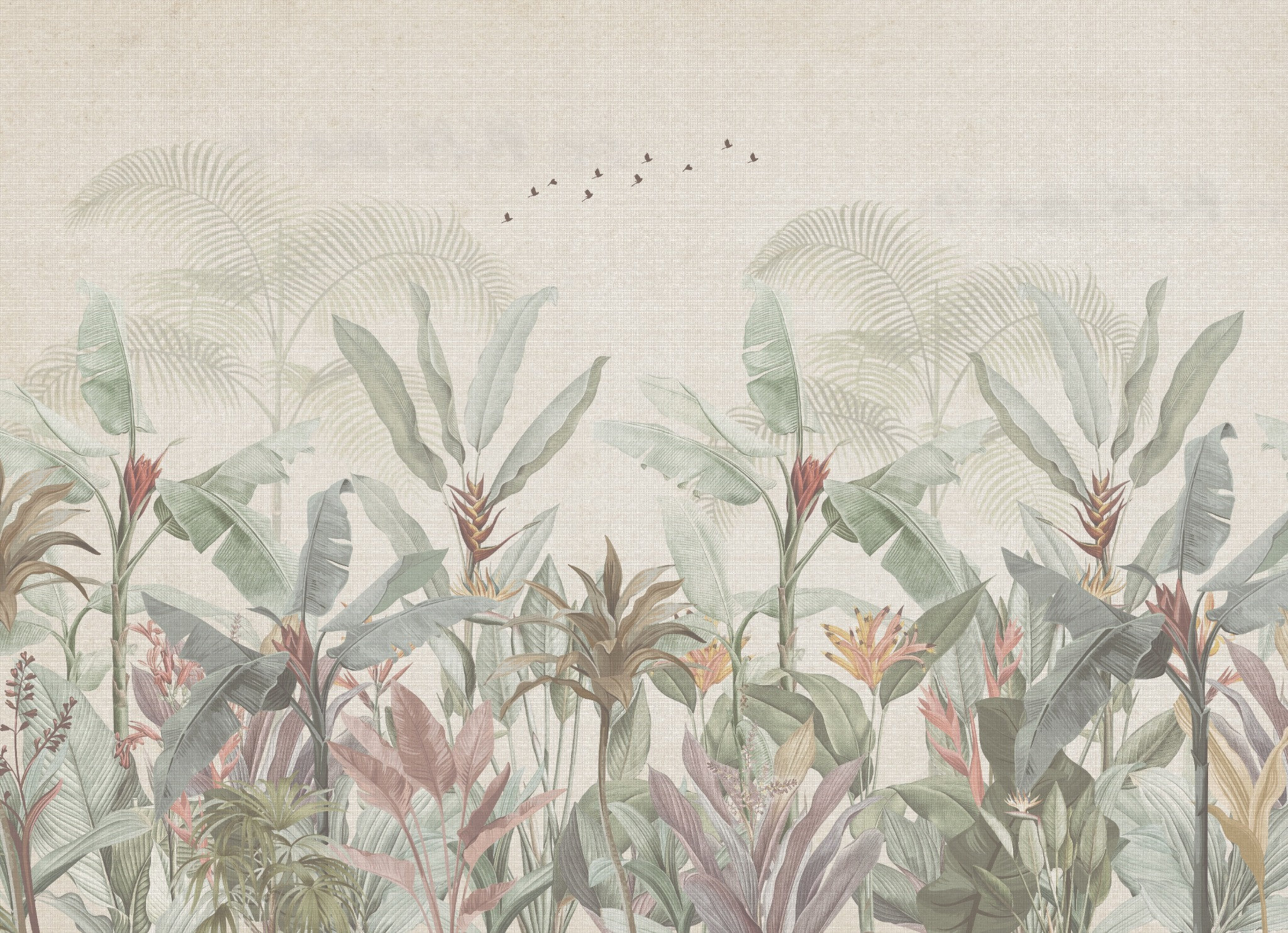 Garden Vista textured linen wallpaper – LH Lifestyle